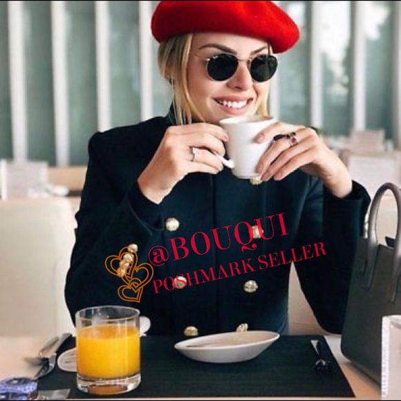 BLOGGERS FAV ZARA GOLD BUTTONED MILITARY BLAZER - Picture 3 of 7